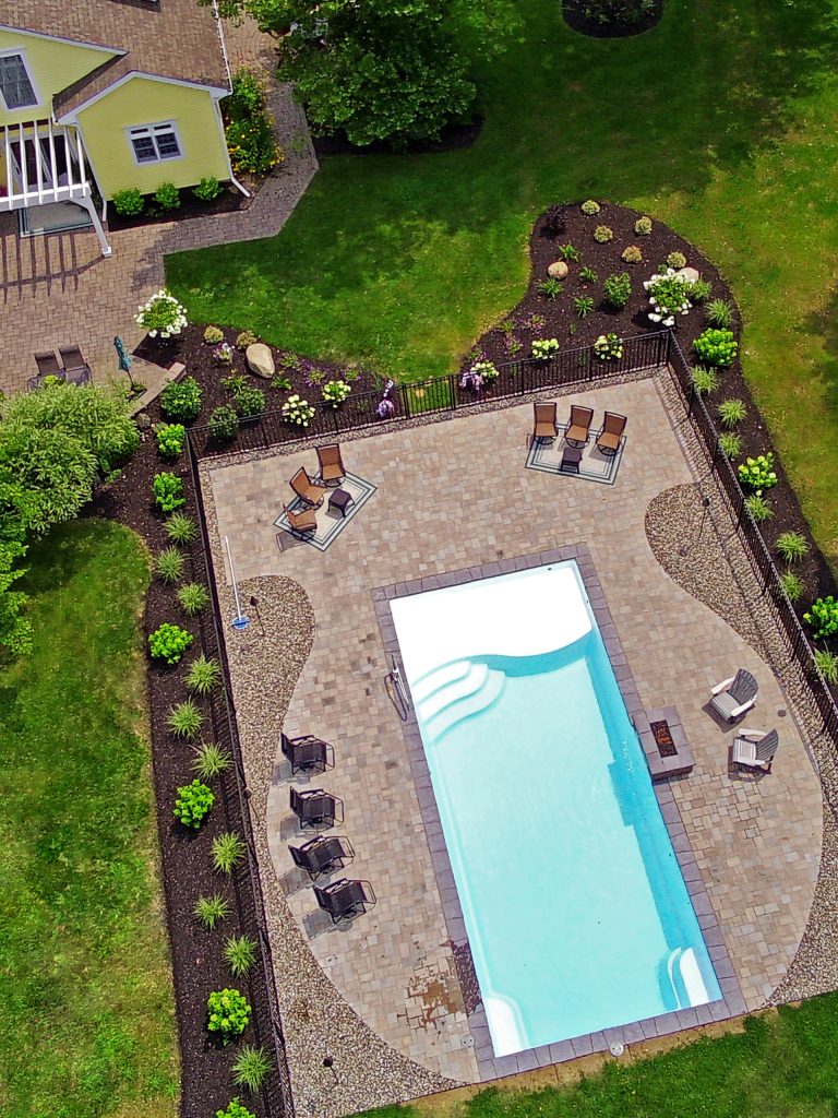 Pool in the backyard